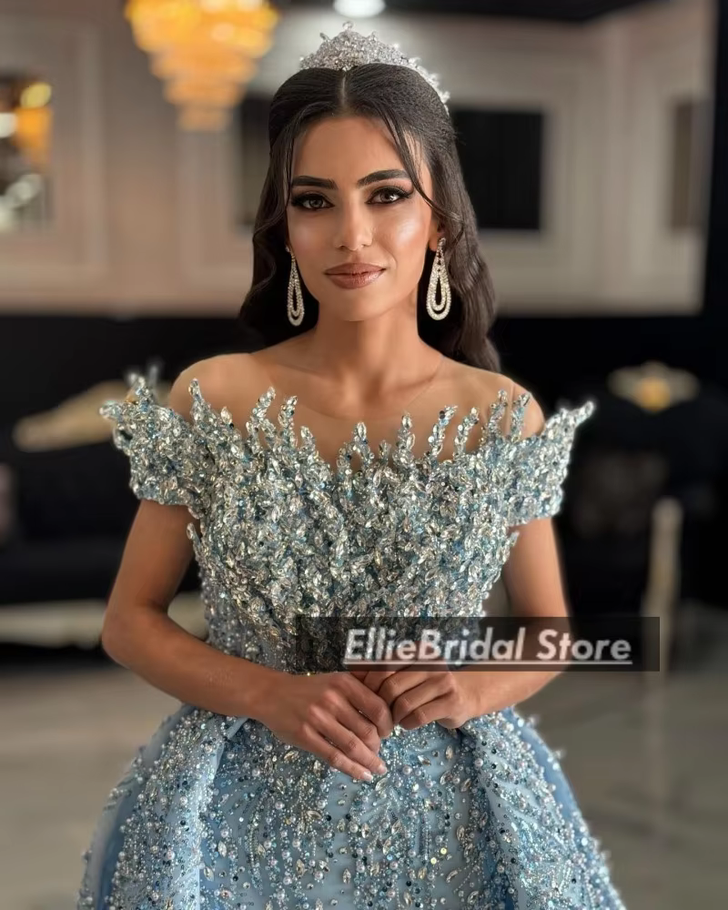 Robes de soirée de luxe avec traîne détachable