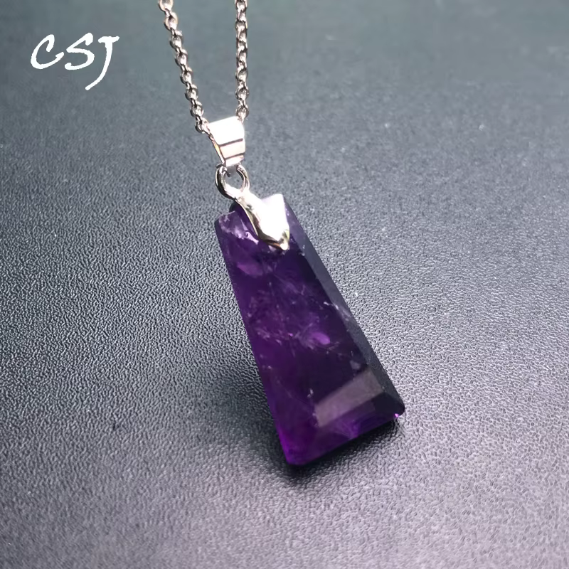Collier pendentif en pierre précieuse naturelle Alanding Yst pour femme