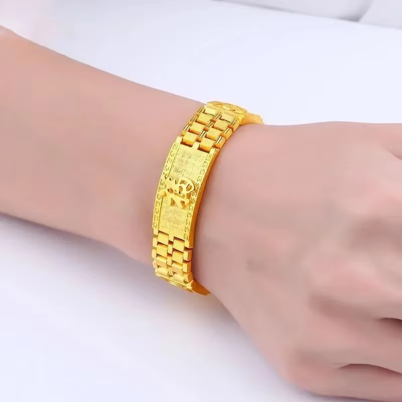Bracelets en or jaune pur pour femmes et hommes