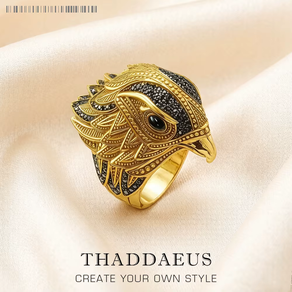 Bague de Cocktail élégante faucon