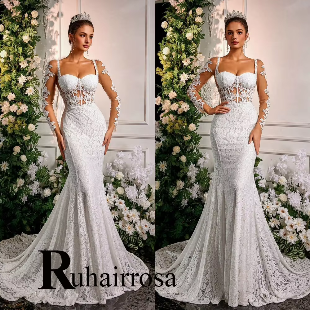 Robes de mariée Ruhair à col rond