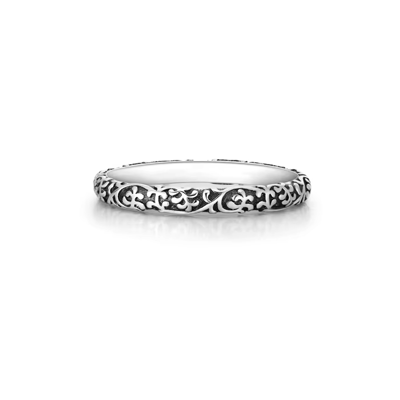Bague florale Vintage en argent Sterling 925 originale pour femmes et filles