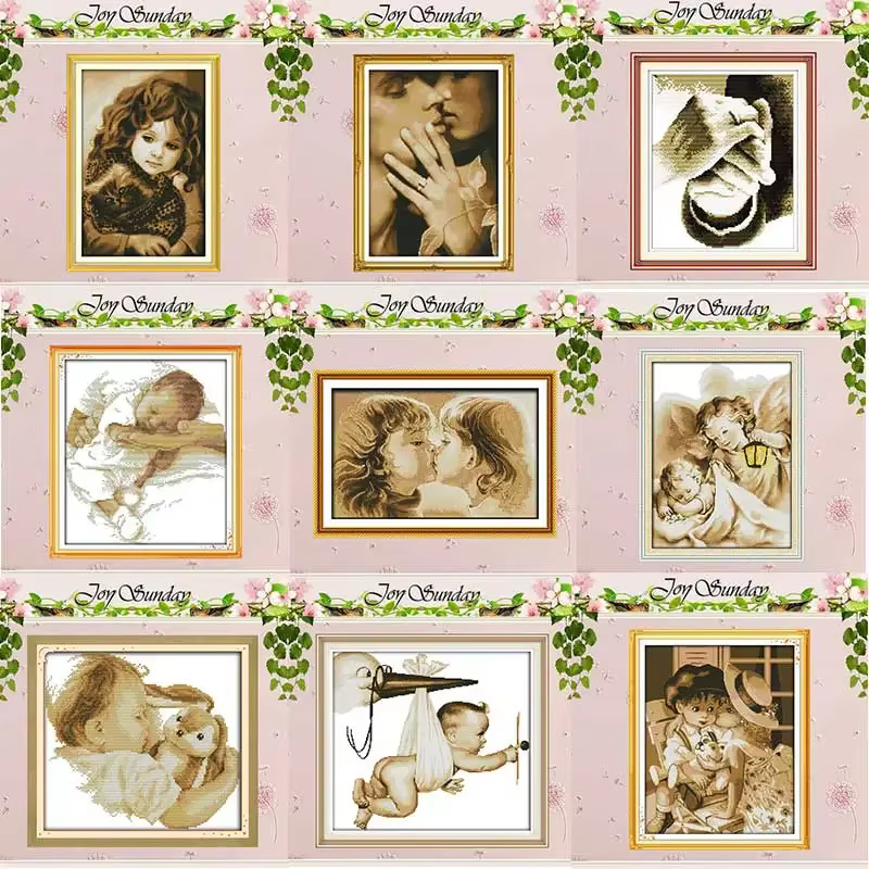 Ensemble de points de croix comptés pour petite fille