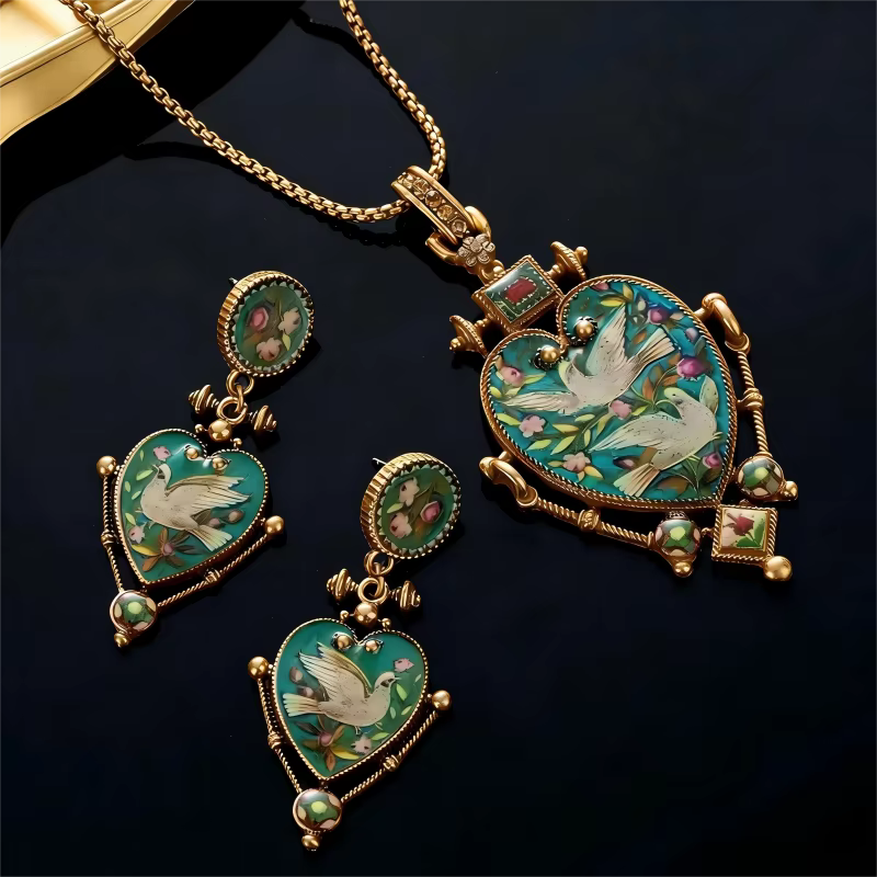 Ensemble de bijoux Vintage Palace Flying Pigeon