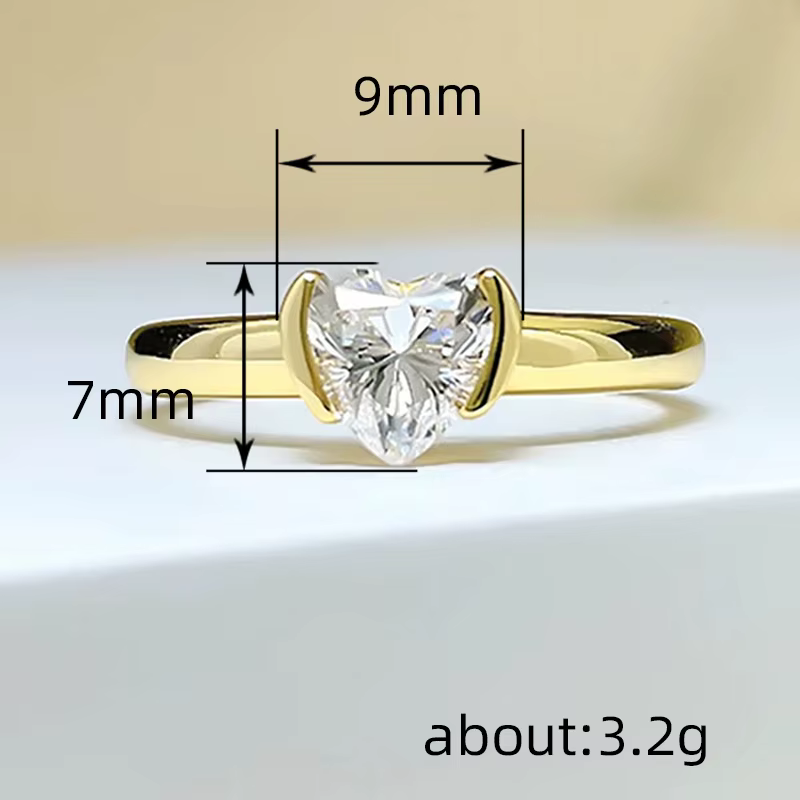 Huirtan – bague en forme de cœur pour femmes