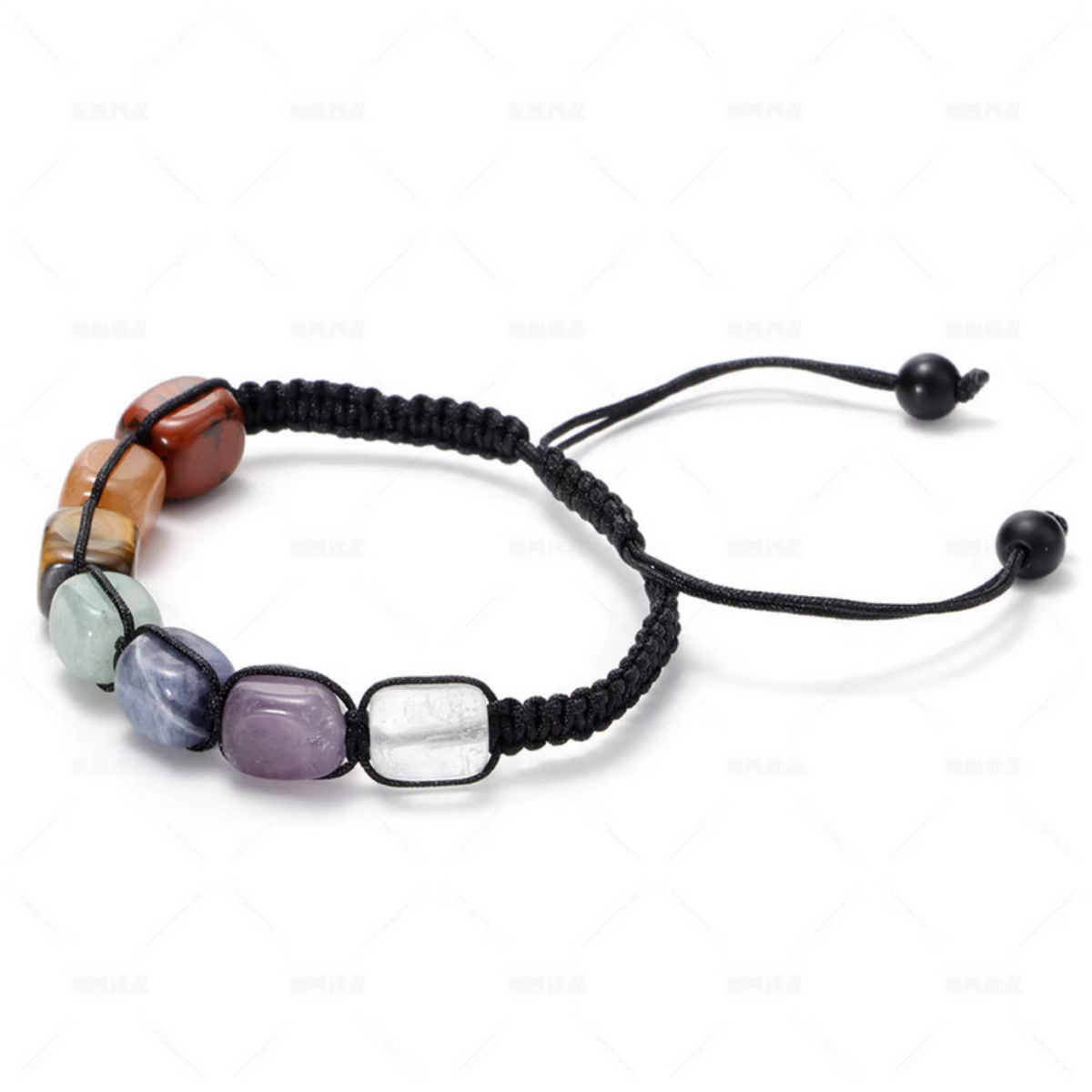Bracelets classiques en pierre naturelle de 7 chakras pour femmes et hommes