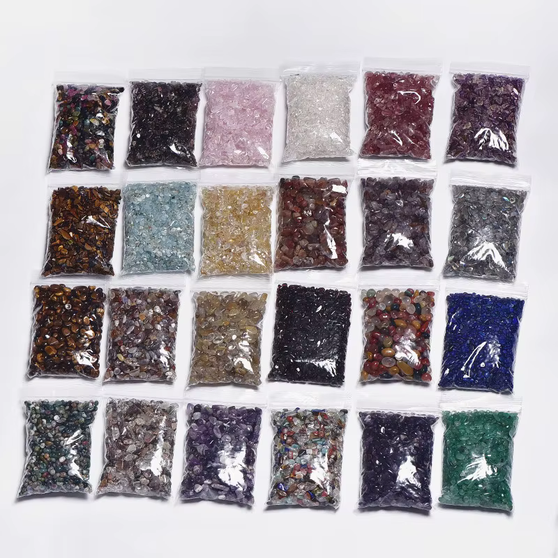 Pierres naturelles, cristaux de gravier