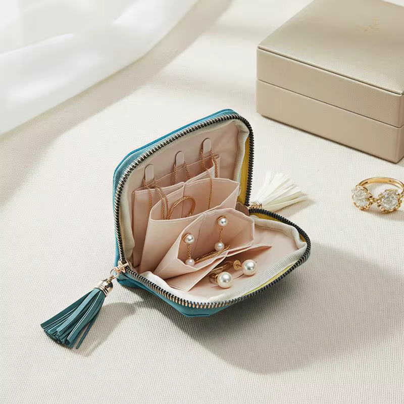 Pochette à bijoux en velours doux
