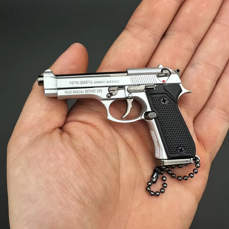 1:3 alliage 92f pistolet modèle Portable porte-clés sac détachable jouet