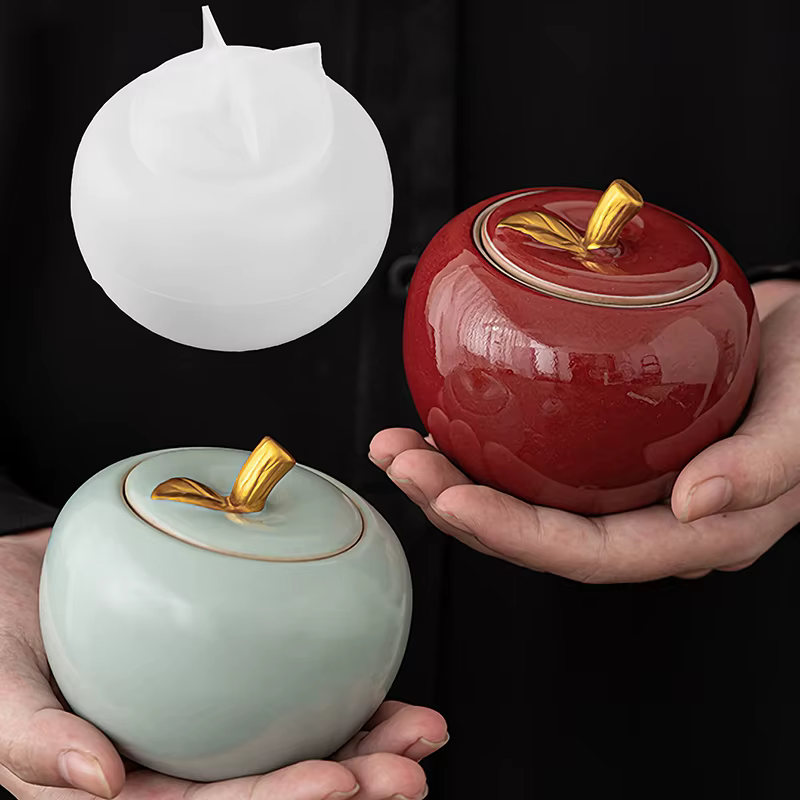 Pot de bougie en Silicone avec couvercle