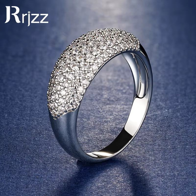 Rrjzz – bague d'éternité Vintage plaquée or 14 carats