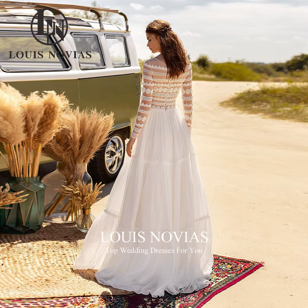 Modiis-Robes de mariée A-Line en dentelle pour femmes