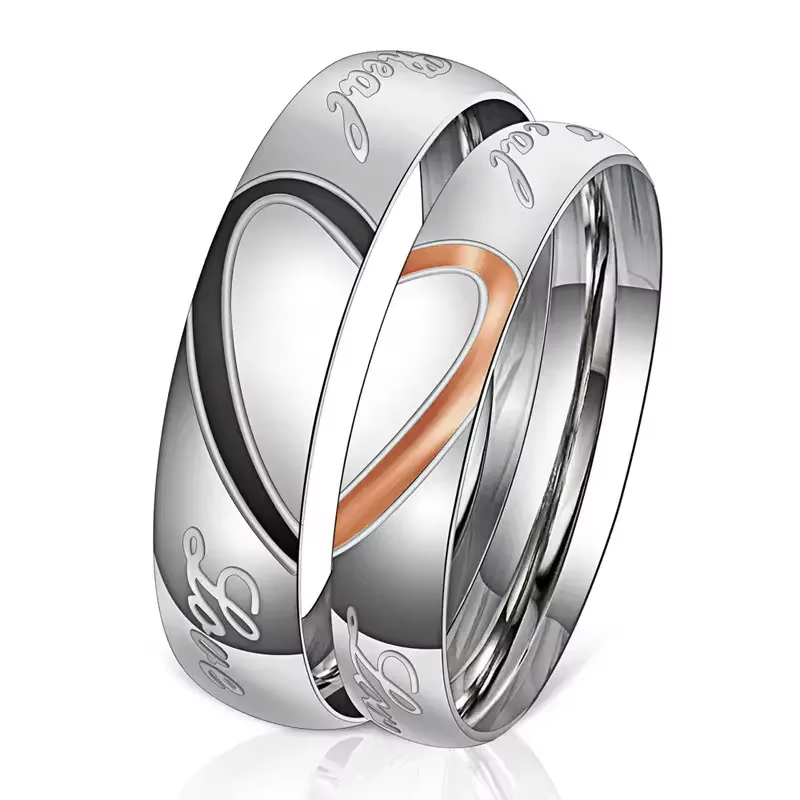 Bagues de promesse assorties pour couples