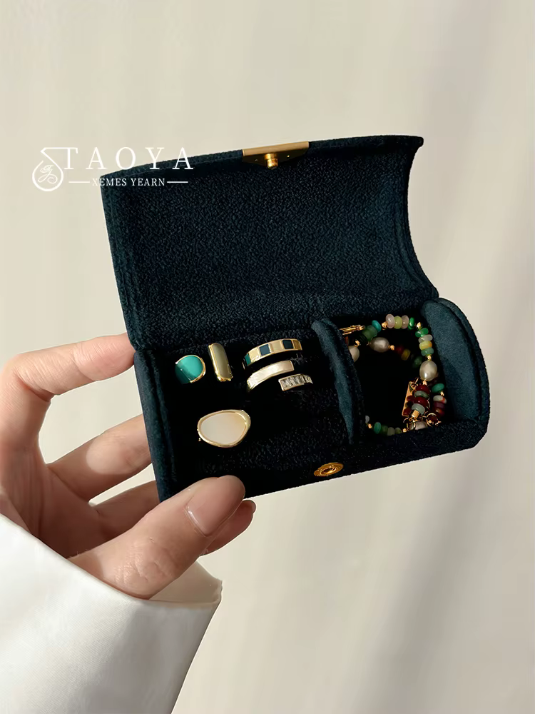 Mini boîte de rangement de bijoux exquise et Portable pour les voyages d'affaires des femmes
