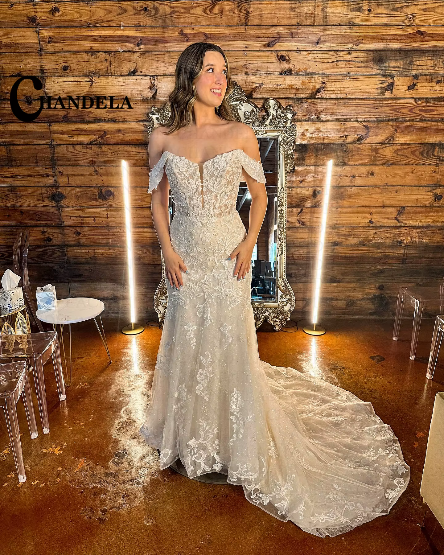 CHANDELA – robe de mariée trompette élégante