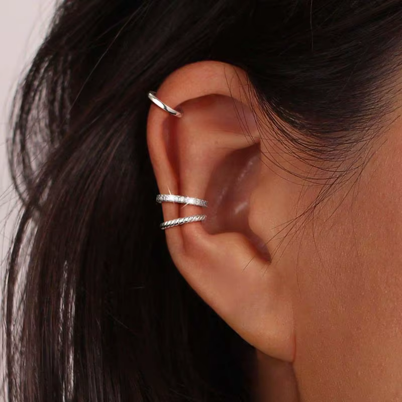 Boucles d'oreilles à Clip en cristal couleur or pour femmes et filles