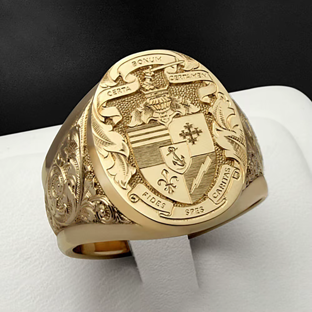 Bague de Mariage en Argent Gravée Père de la Mariée, pour Hommes Aînés