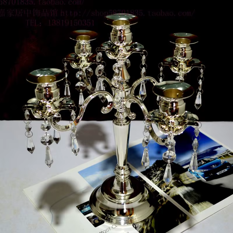 Creative Silver Romantic Leon Day-Bougeoir en cristal de verre