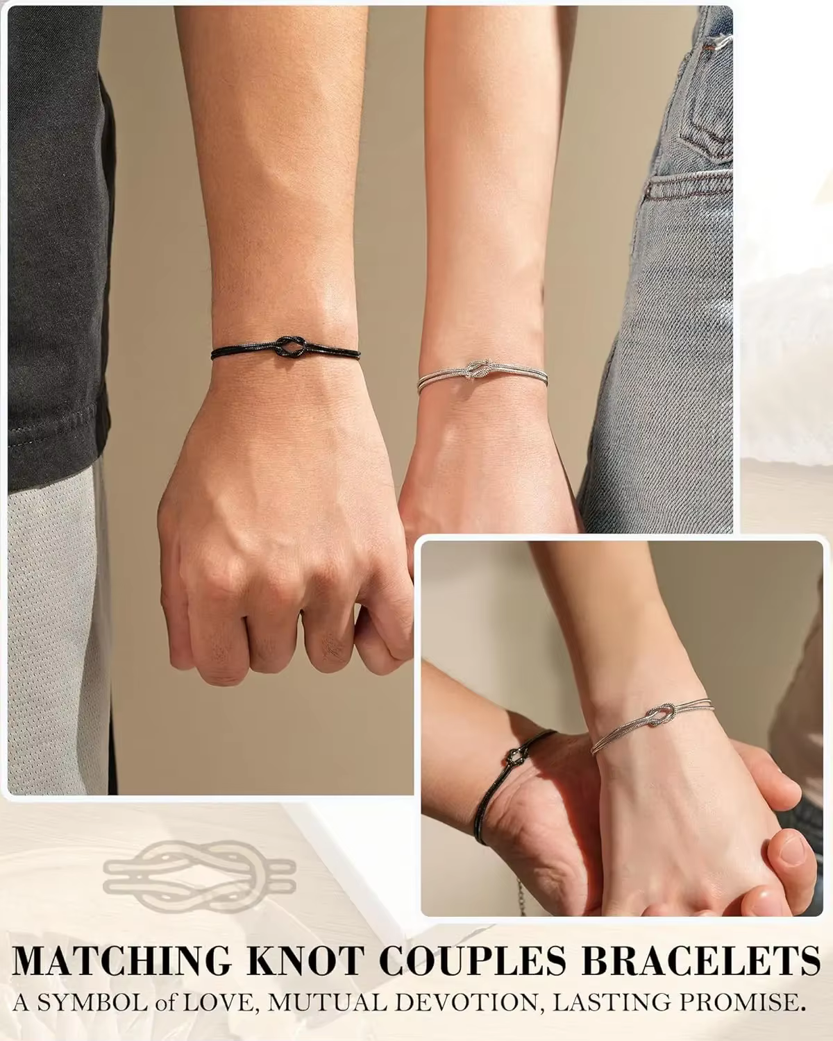 Bracelets de couple assortis
