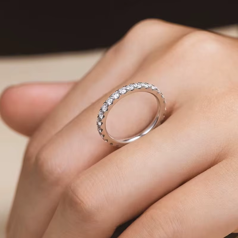 Promotion Bague unisexe 100% authentique en moissanite et zircone cubique