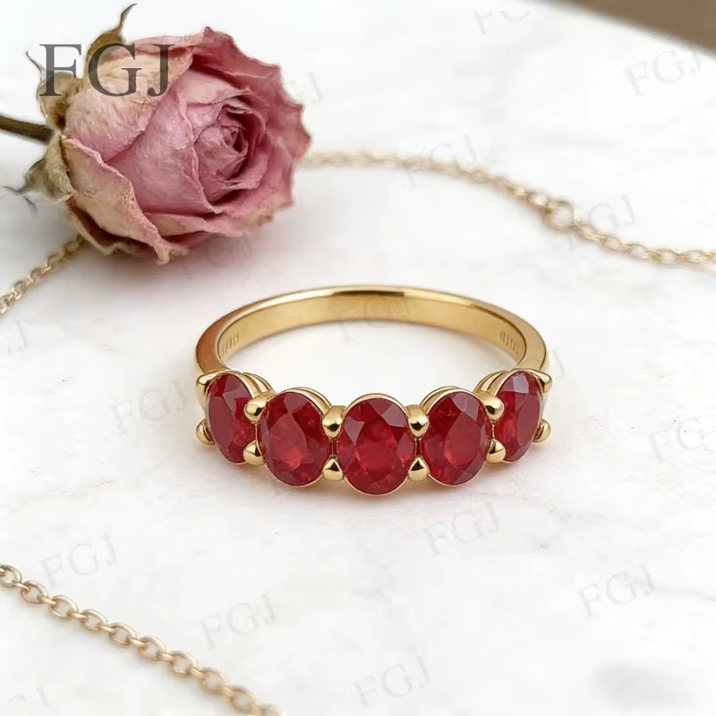 Bague rubis/saphir/cloumbia/Moissanite