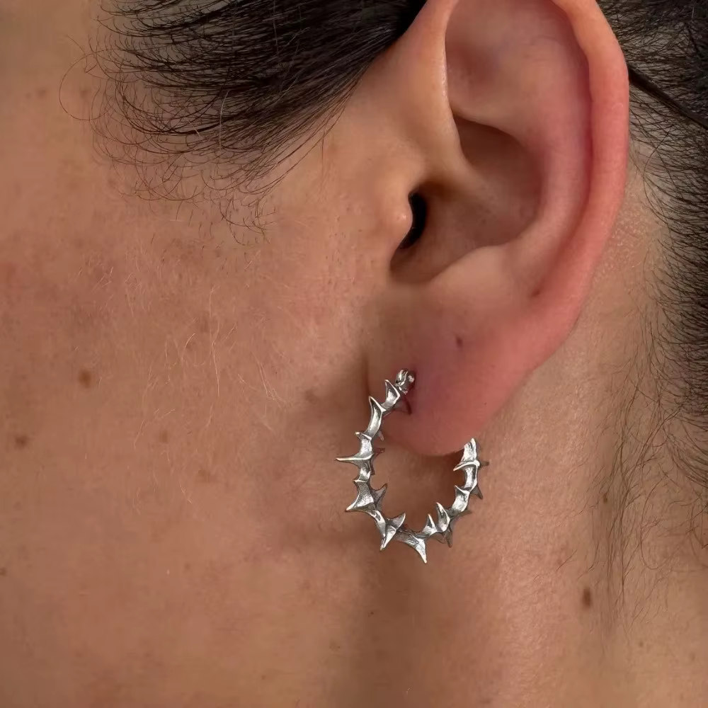 Boucles d'oreilles gothiques en acier inoxydable pour femmes