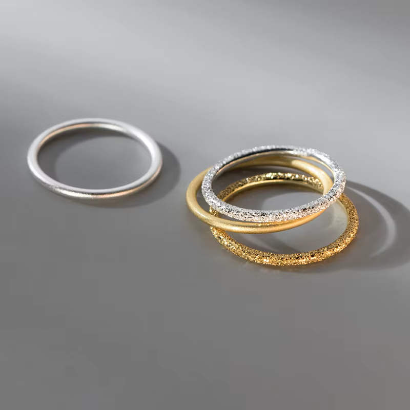 WANTME 999 bague en argent Sterling Premium mat minimaliste pour femmes hommes mode Couple scintillant INS bijoux accessoires
