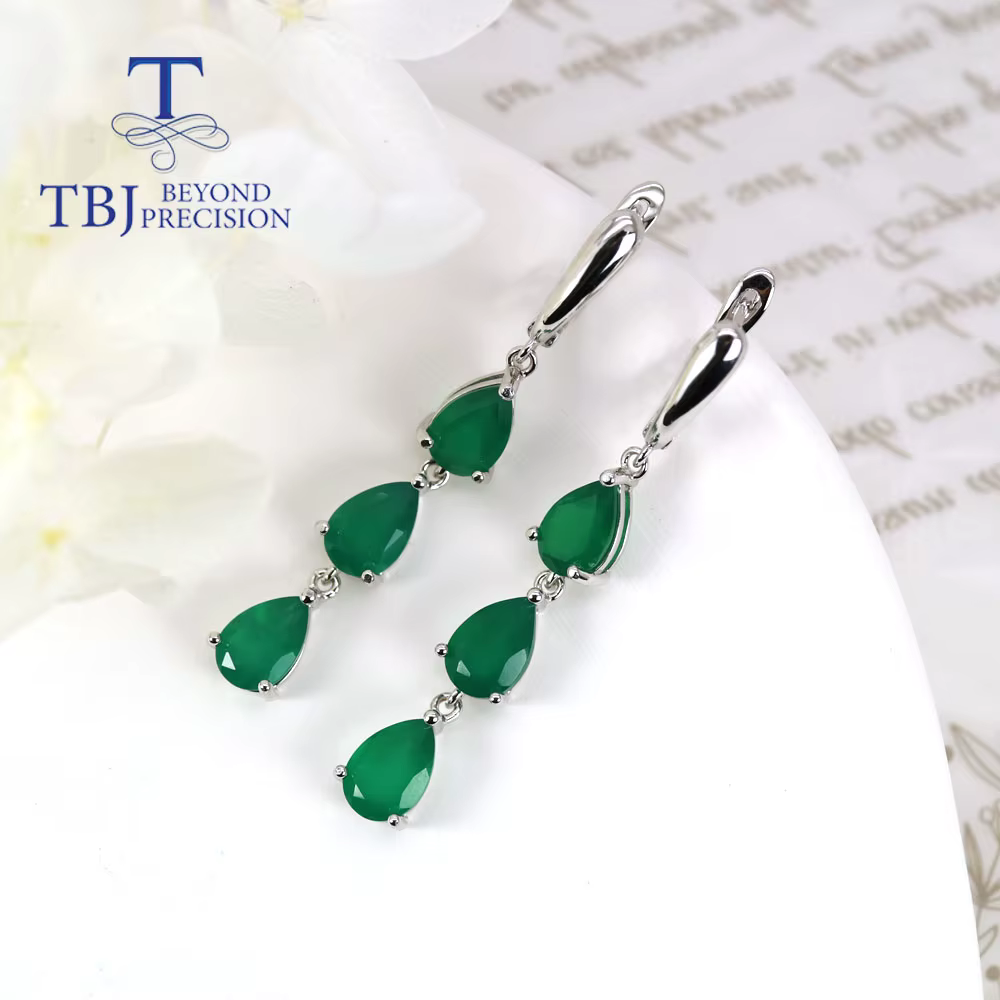Boucles d'oreilles longues en argent regardé 925 pour femmes
