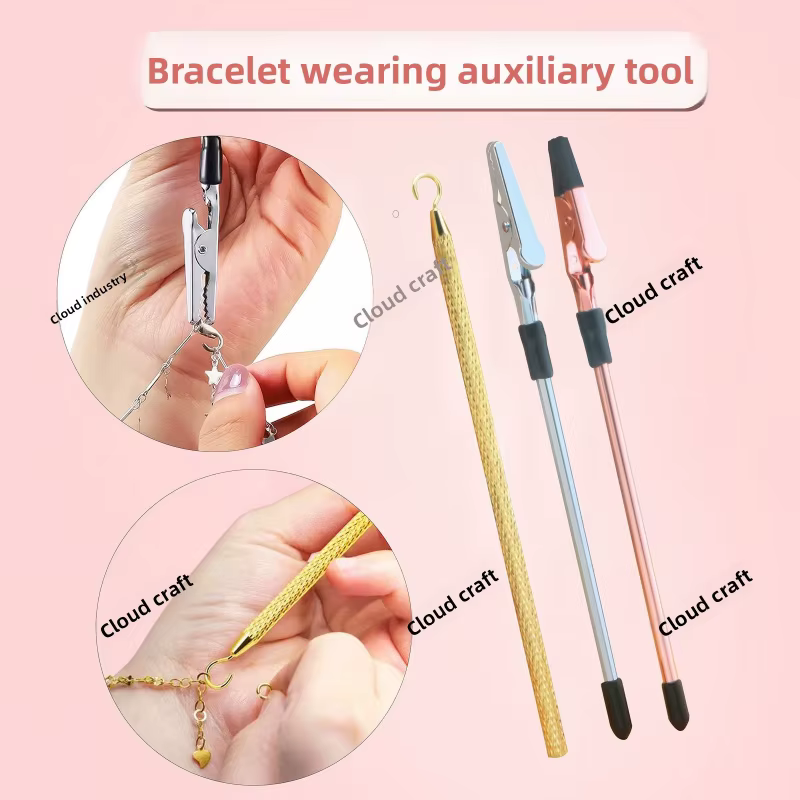 Outil d'aide à la pose de bracelet - Clip multifonctionnel, léger et portable