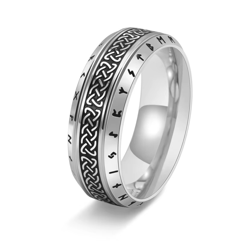 Bague Viking à nœud celtique pour hommes