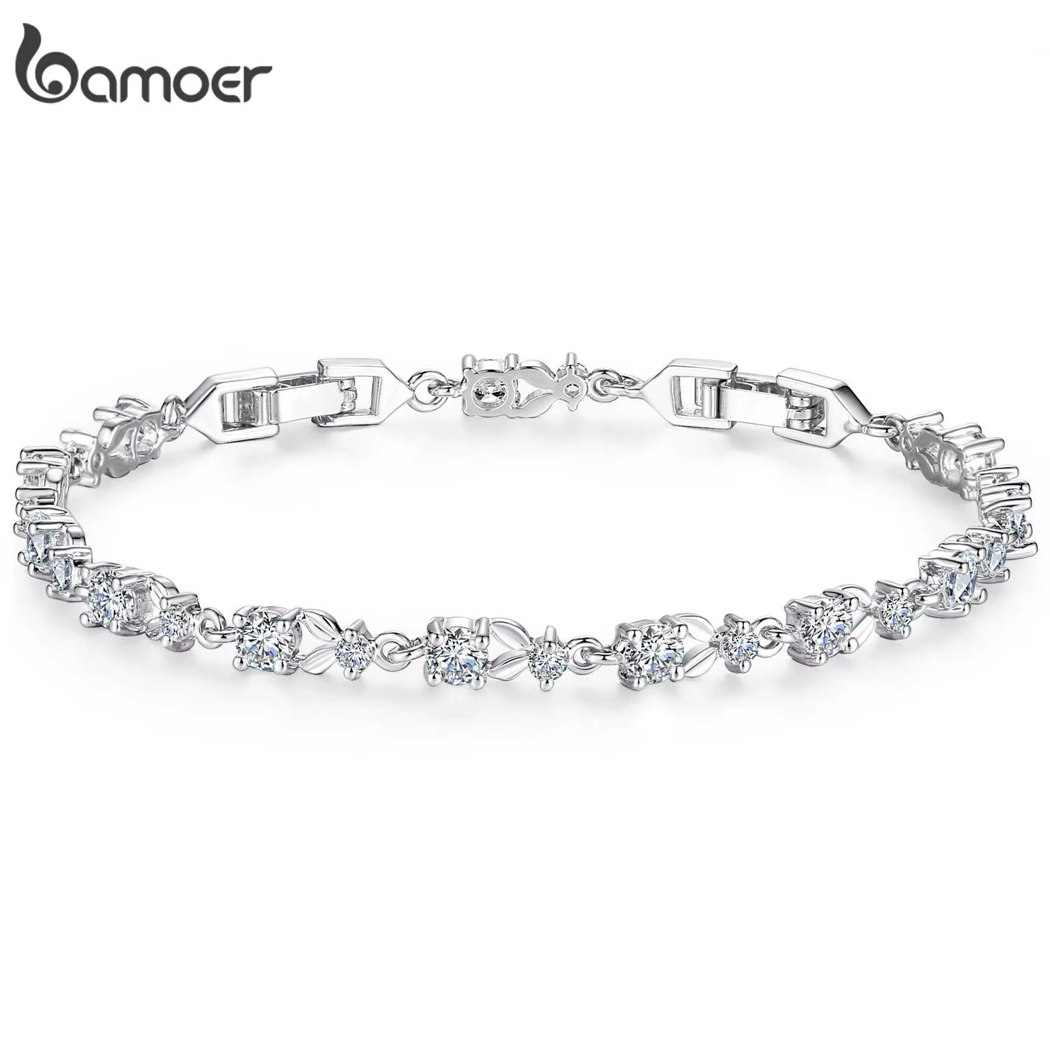 Bamoer – Bracelet de luxe multicolore en Zircon pour femmes