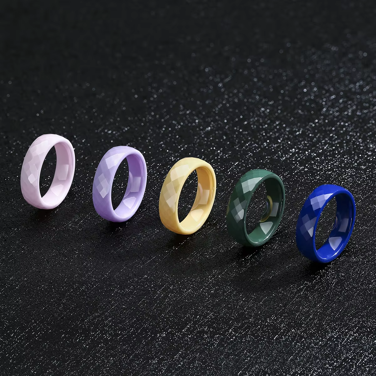 Bague en céramique 6 mm unisexe pour homme et femme