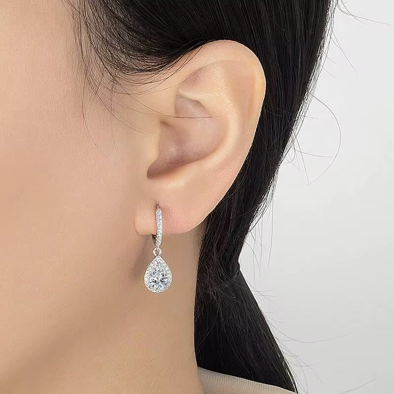 Boucles d'oreilles en Moissanite pour femmes