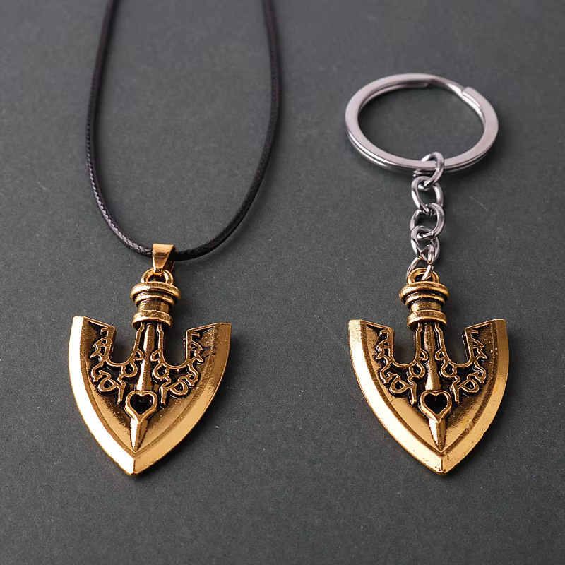 Anime JOJOS BIZARRE aventure colliers Kujo Jotaro flèche métal pendentif chaîne tour de cou porte-clés charme cadeaux bijoux Collares