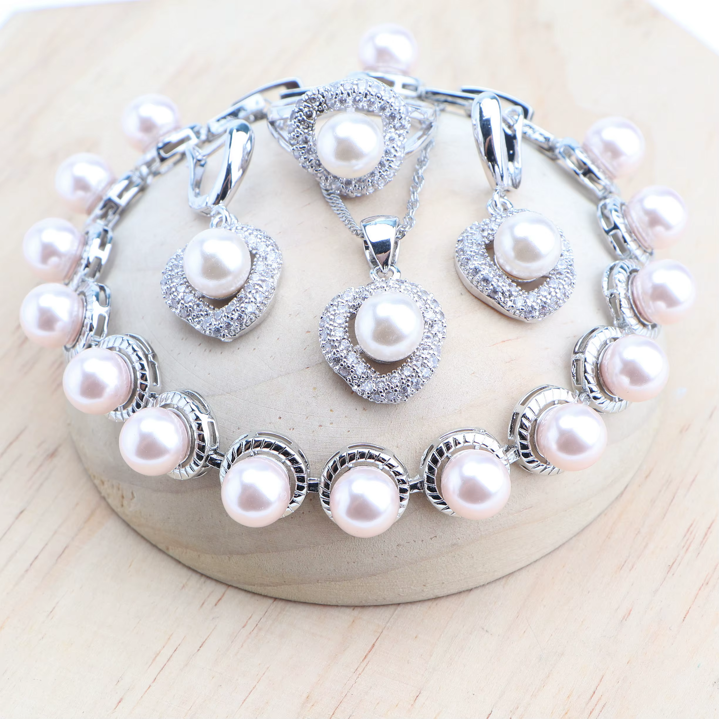 Ensemble de Bijoux en Perles Naturelles en Argent 925