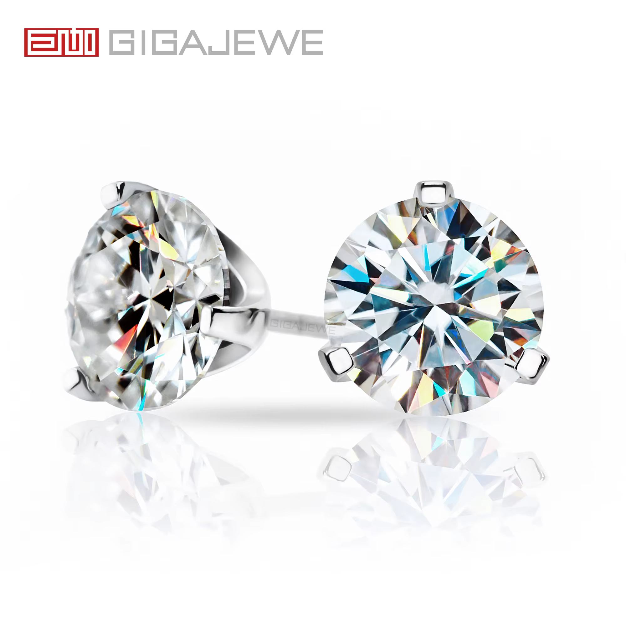 GIIncome-Boucles d'oreilles en argent 925 plaqué or 18 carats pour femme