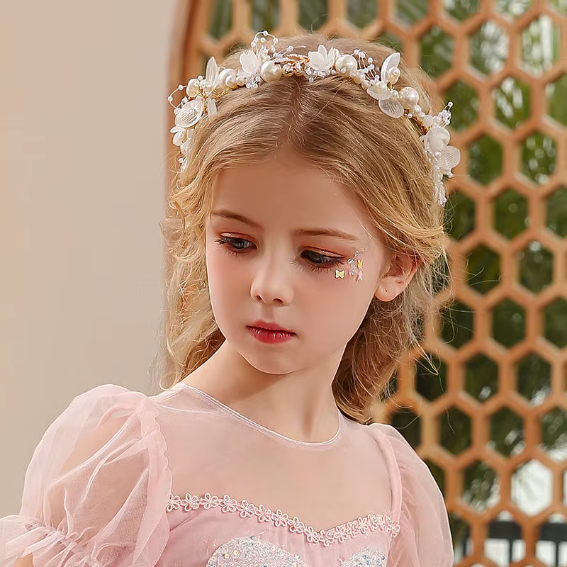 Printemps bohème filles mariée perle cheveux coiffure fleur couronne