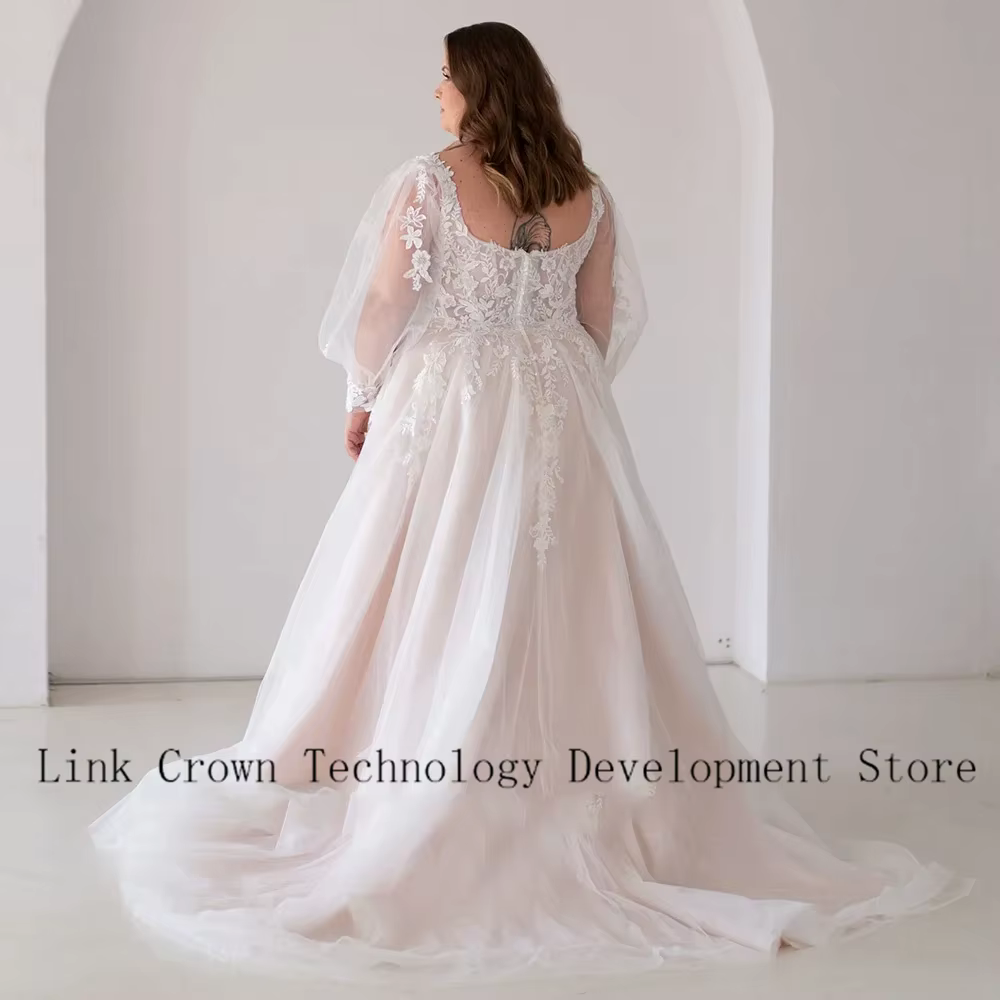 Robes De mariée simples grande taille pour dames élégantes une ligne