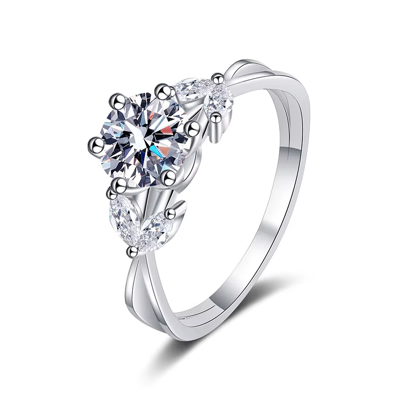Bague vintage en or blanc 6