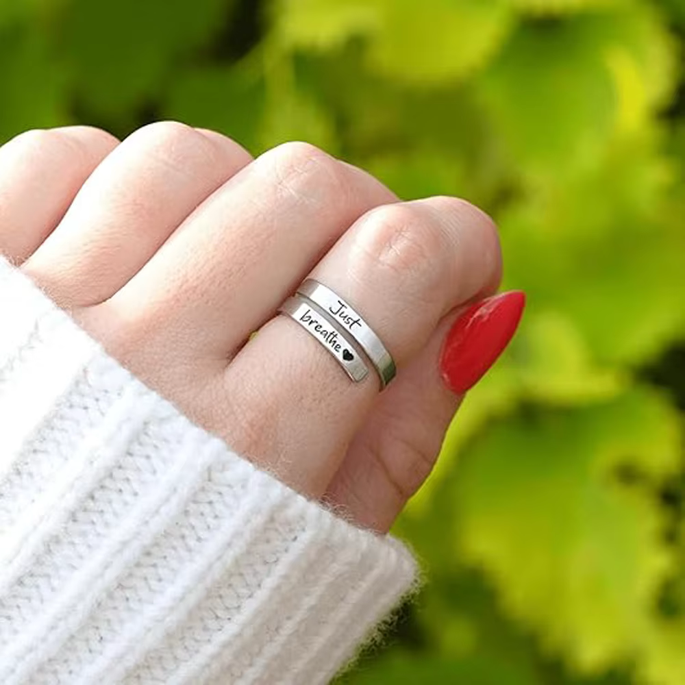 Bague Just Breathe pour femmes et hommes