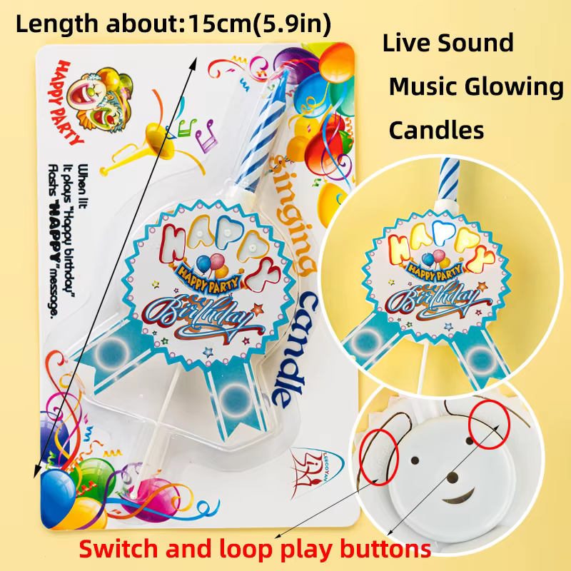 Bougies scintillantes musicales