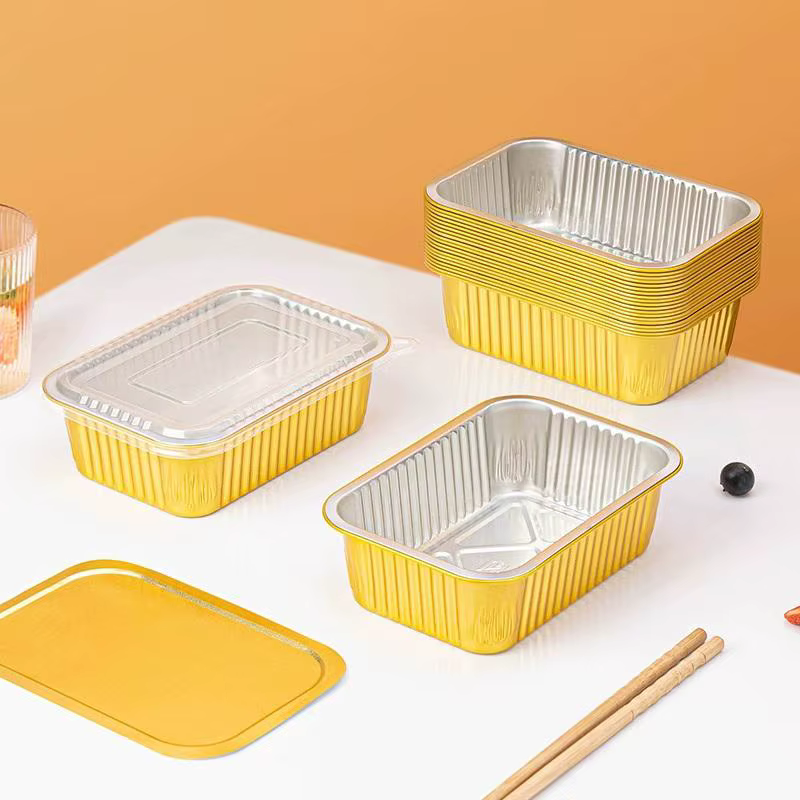 Boîte à déjeuner en papier d'aluminium