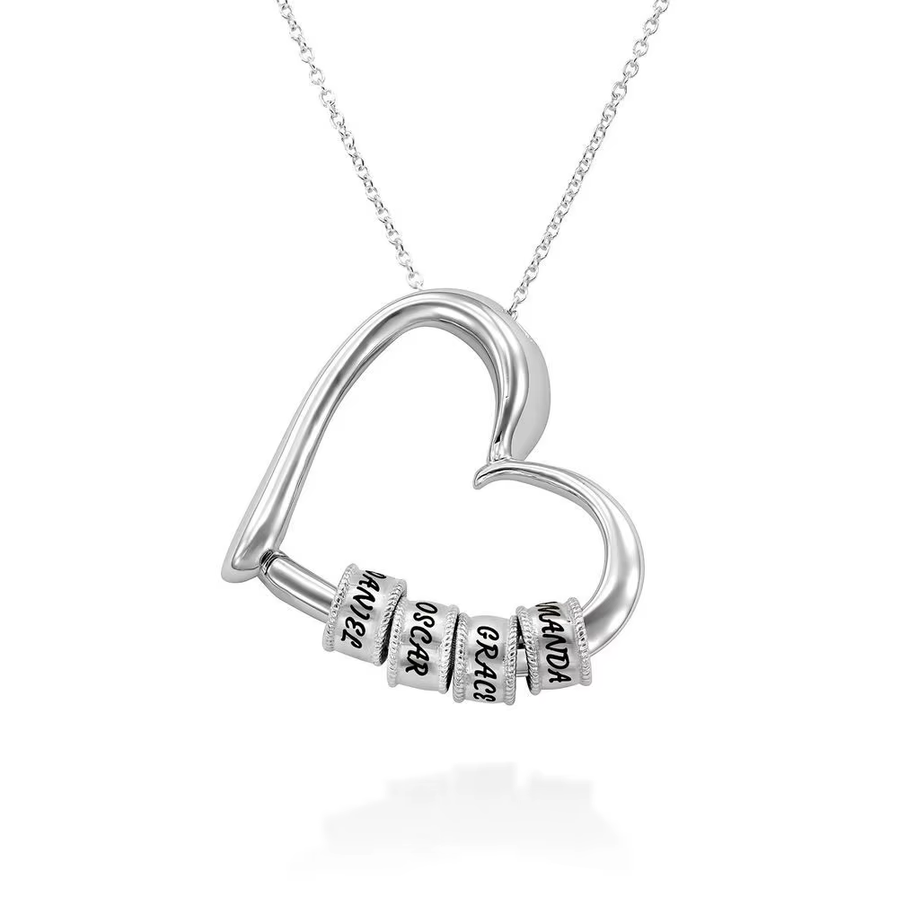 Collier coeur noms personnalisés