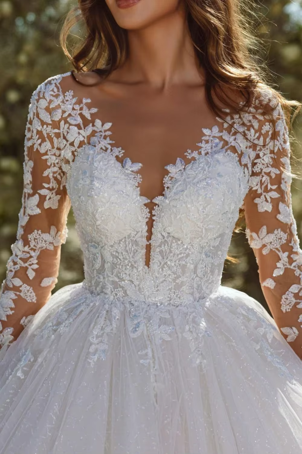 Robes de mariée en tulle pailmétrage moderne pour femmes