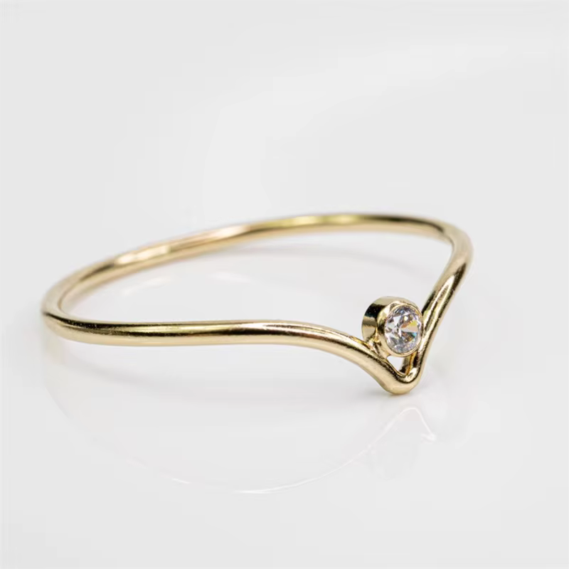 Bagues d'Li-remplies d'or 14 carats pour femmes
