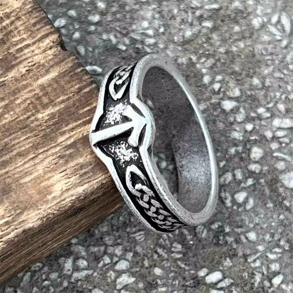 Bague Viking Nordic Myenson Runic Runes, Vintage, Rock, Unisexe, Punk, Bijoux, Cadeau, 1Pc