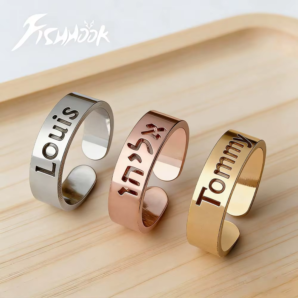 Bague de mariage personnalisée avec nom