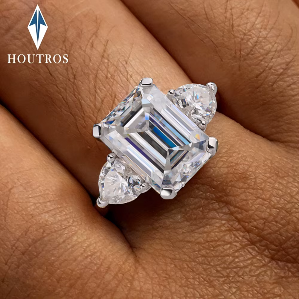 Bague de fiançailles taille émeraude 4