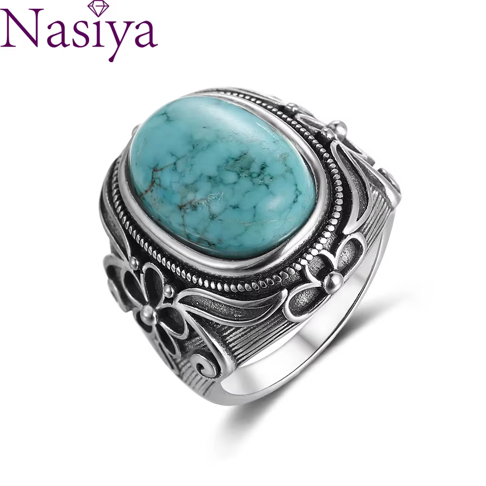 Bague Turquoise naturelle pour femme