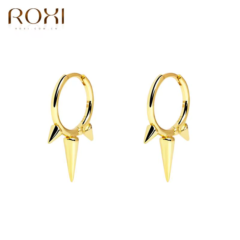 ROXI brillant Rivet boucles d'oreilles pour femmes filles mode 925
